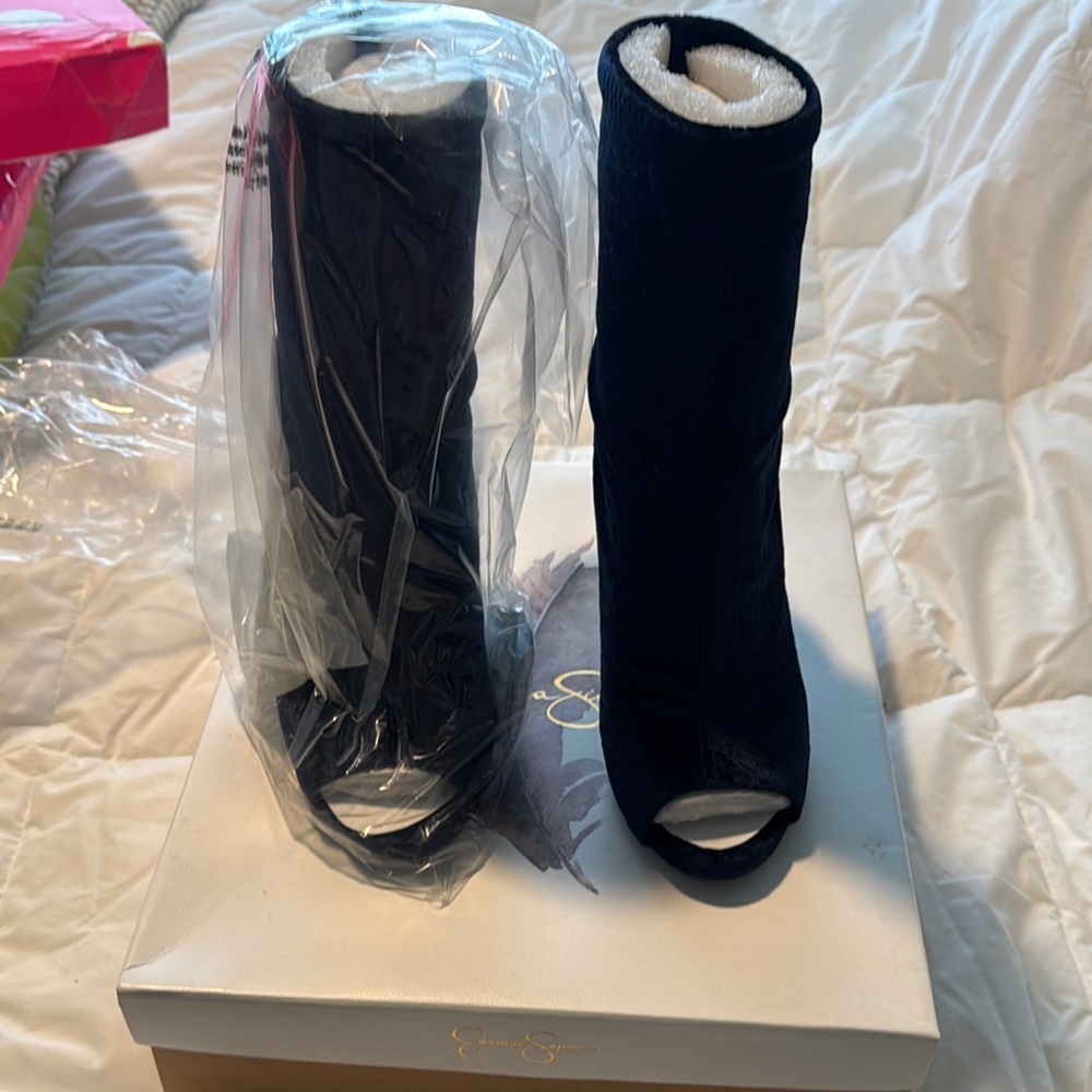 Jessica Simpson Dark Navy Heeled Boots